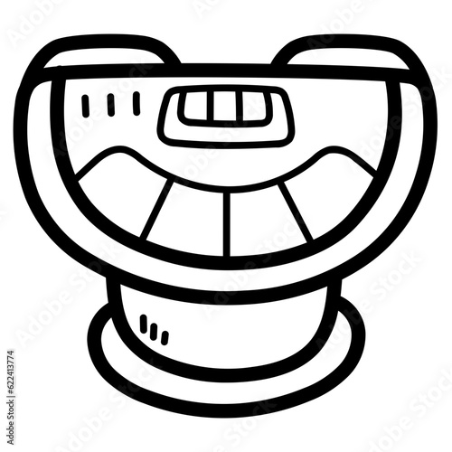 gambling table line icon style