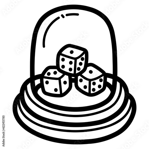 sic bo line icon style