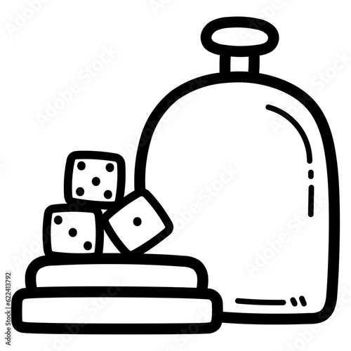 sic bo line icon style