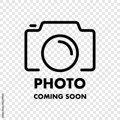 Photo coming soon. Place or button for avatar or profile photo. Social media concept. Vector