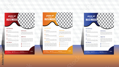 modern business flyer design template. modern business template. professional flyer design. corporate business flyer .digital marketing flyer. flyer in A4 stock vector. business flyer design