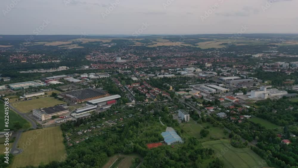 Die Stadt Weimar in Thüringen aus der Luft Die Stadt Weimar in Thüringen aus der Luft