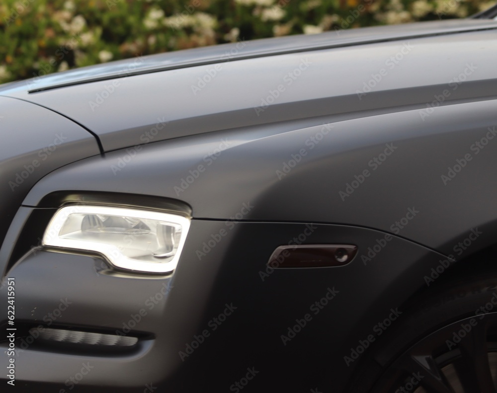 Sleek black luxury car. Unbranded Car: Embodying Elegance and Unparalleled Style. 