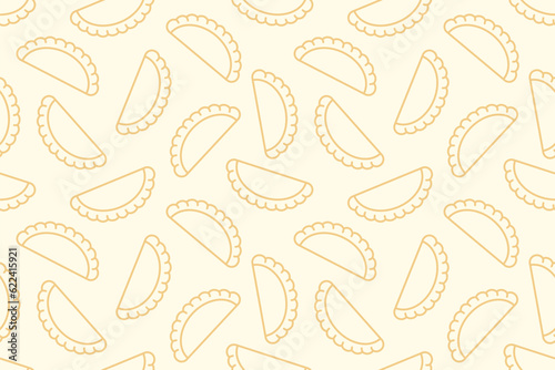 seamless pattern with polish dumplings- vector illustration