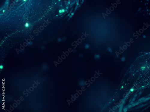 Abstract blue technology hexagonal background 