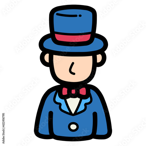 magician filled outline icon style