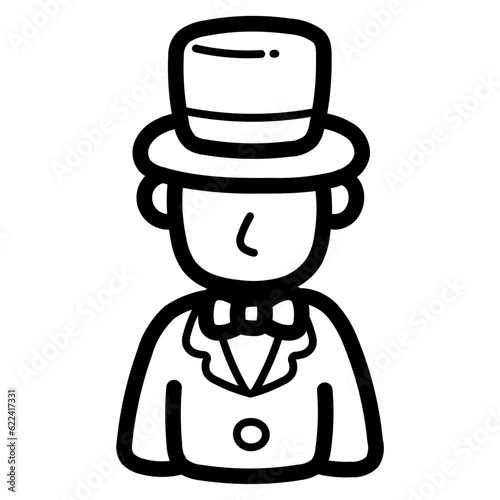 magician line icon style