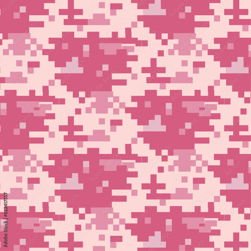 pixel military pattern uniform pink for girls