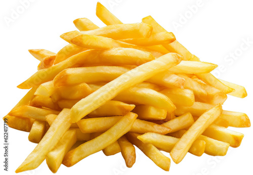 French Fries. Isolated on Transparent Background