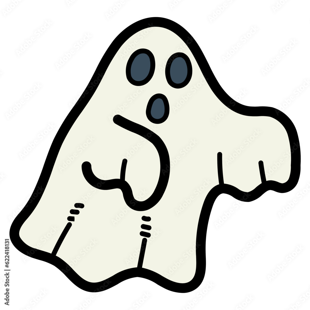 Obraz premium ghost filled outline icon style