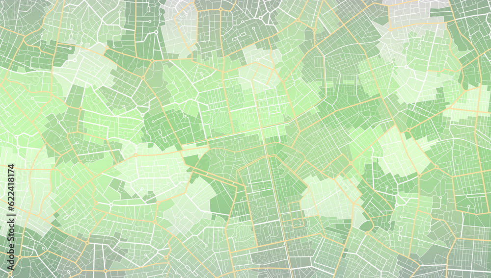 Vecteur Stock Green city area, background map, streets. Skyline urban ...