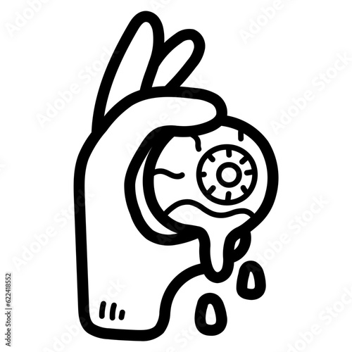 eyeballs line icon style