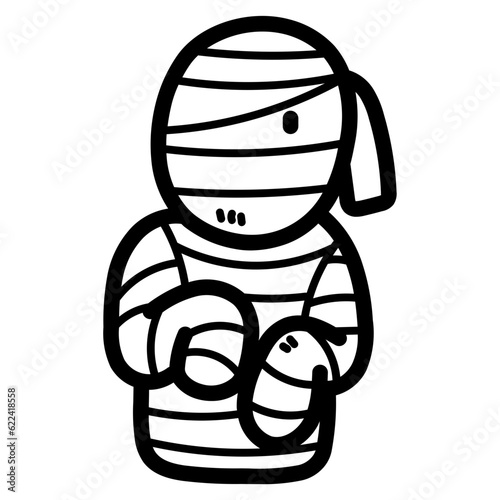 mummy line icon style