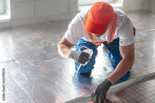 Photos Work on underfloor heating