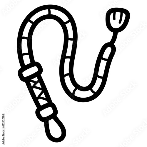 horsewhip line icon style