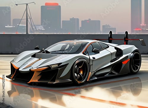 Fotografie Black Lamborghini Sports Car