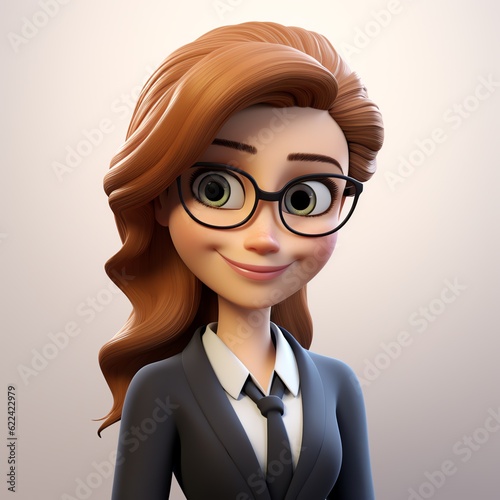 Young business woman. Generative AI