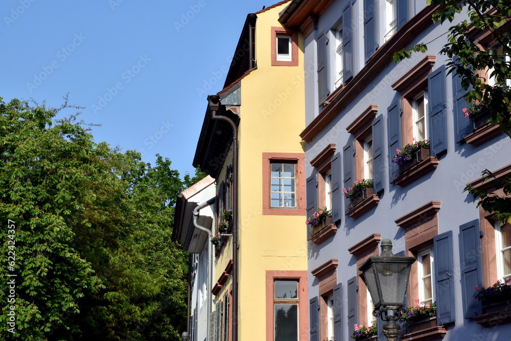 Malerische Häuser in der Altstadt von Freiburg