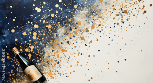 Sparkling Confetti Wallpaper, Festive Backdrop for New Years Eve, Golden Glitter  - Generative Ai