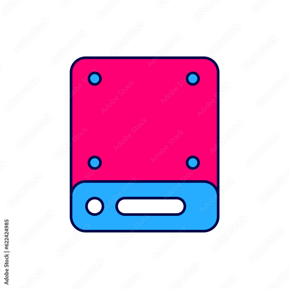Filled outline Server, Data, Web Hosting icon isolated on white background. Vector Filled outline Server, Data, Web Hosting icon isolated on white background. Vector