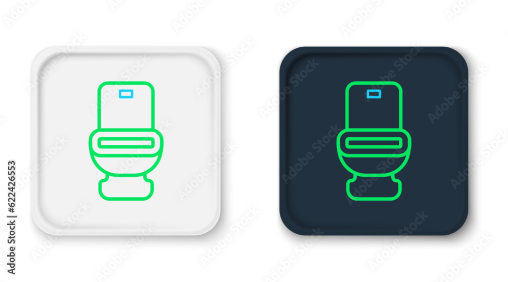 Line Toilet bowl icon isolated on white background. Colorful outline concept. Vector Line Toilet bowl icon isolated on white background. Colorful outline concept. Vector
