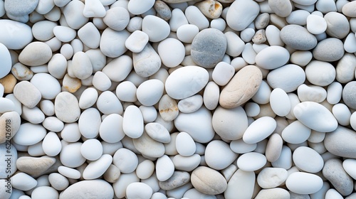 White pebbles stone for background Generative AI