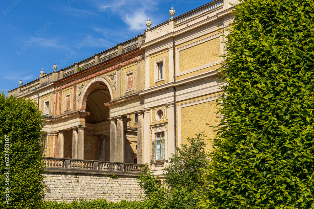 Sanssouci Palace and Park in spring, in Potsdam, Brandenburg, Germany