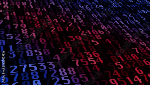 Coding animation a visual exploration of dynamic numbers and data concept. Digital transition a sequence animation of changing numbers in technology 