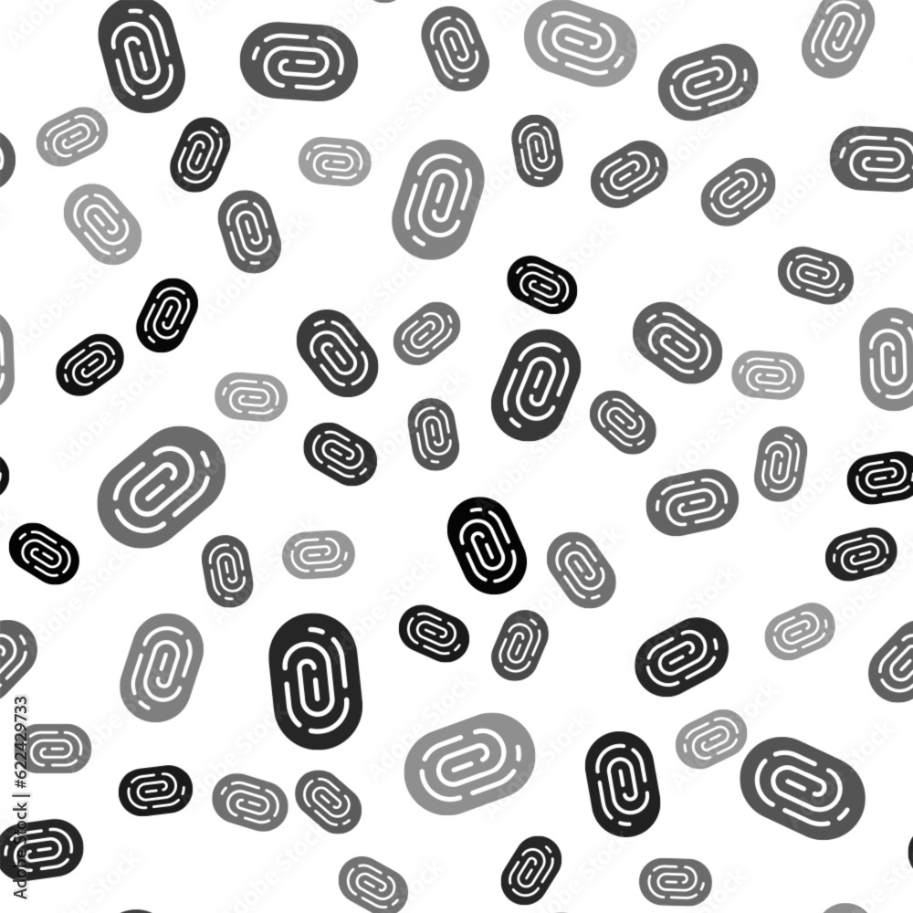 Black Fingerprint icon isolated seamless pattern on white background. ID app icon. Identification sign. Touch id. Vector Black Fingerprint icon isolated seamless pattern on white background. ID app icon. Identification sign. Touch id. Vector