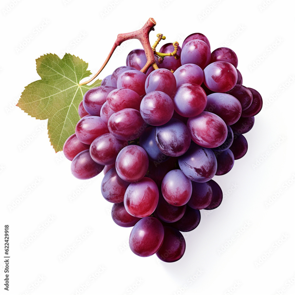 Fototapeta premium red grapes isolated on white