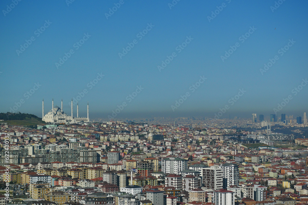  high angle view of Camlica Mosque in istanbul 
