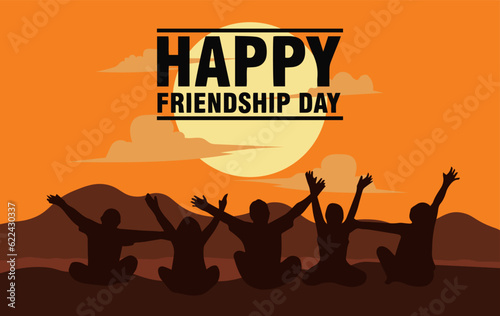 vector image international friendship day illustration