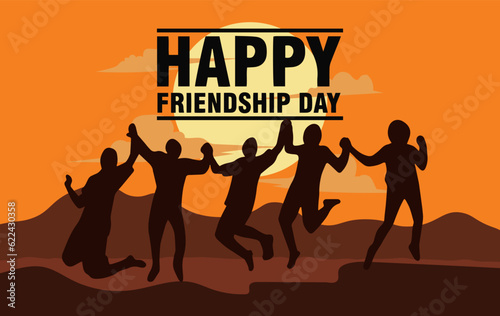 vector image international friendship day illustration