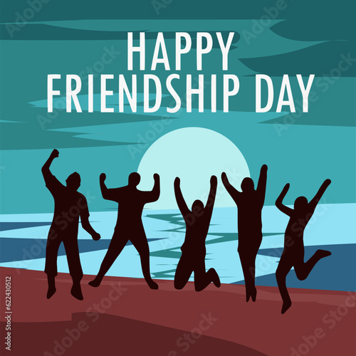 vector image international friendship day illustration