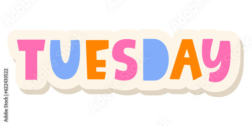 Tuesday Sticker Planner Design Lettering Element