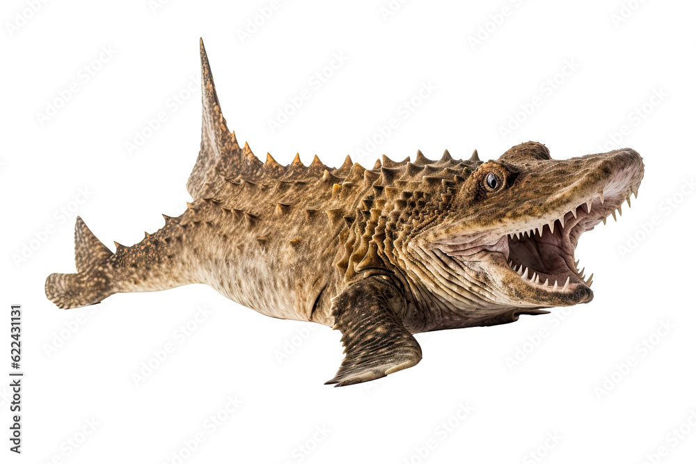 Naklejka premium Woegong shark Orectolobidae, Transparent background. generative AI