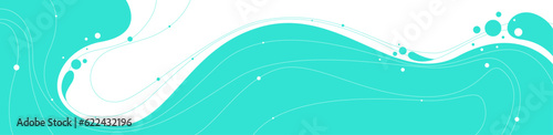 Creative and dynamic fluid liquid wave design in blue with lines, circles and drops for backgrounds and wallpapers related with sea, ocean and water. Vector file