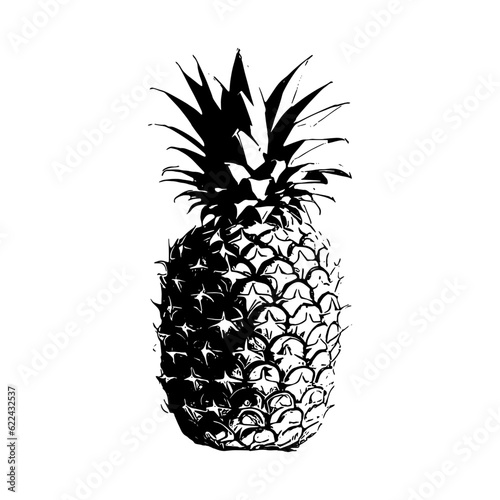 Pineapple isolated on white background 