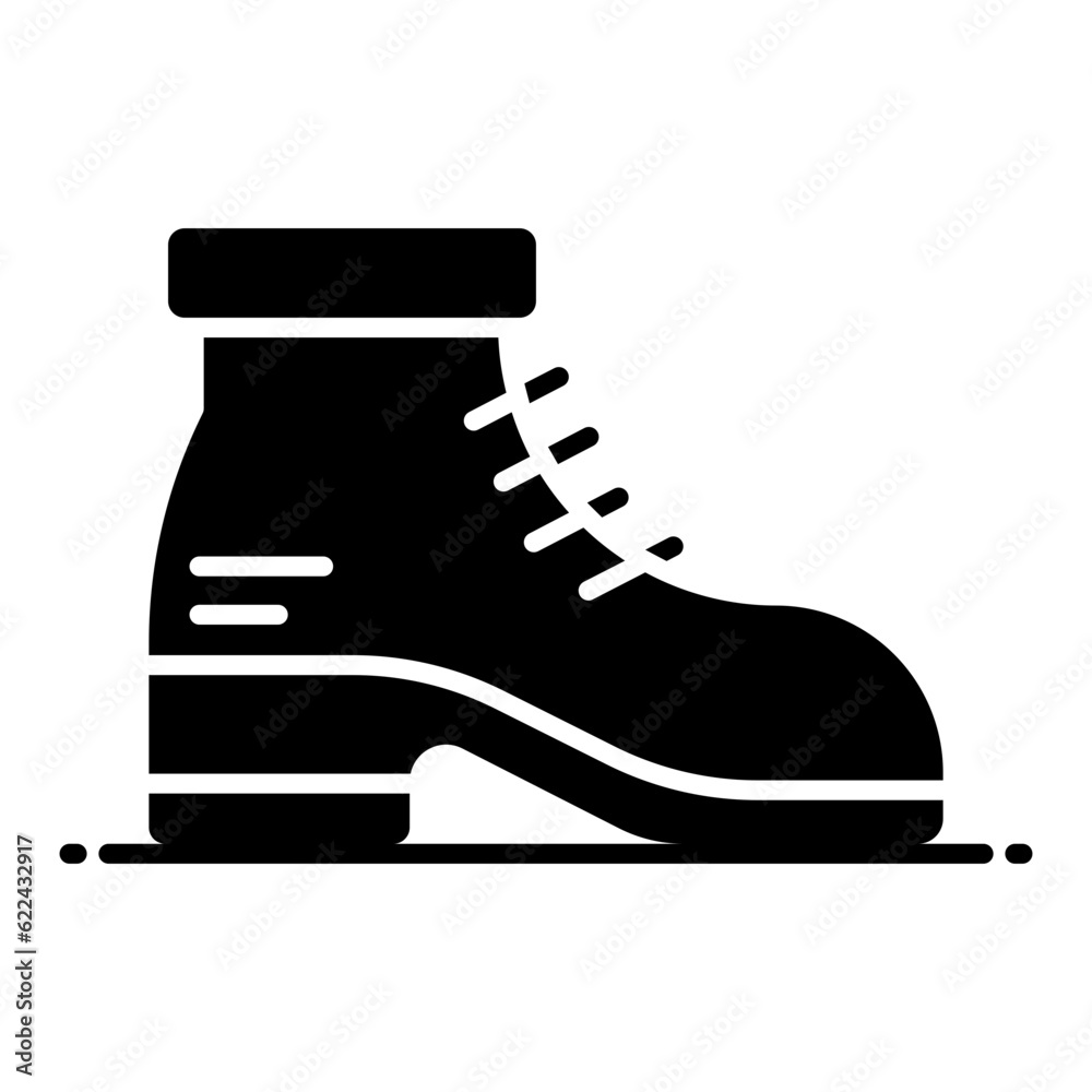 Shoe Glyph Icon Shoe Glyph Icon