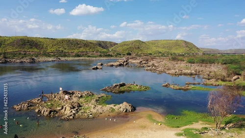 Cânions do Rio São Francisco em Piranhas Alagoas e Sergipe com Drone visto de Cima photo