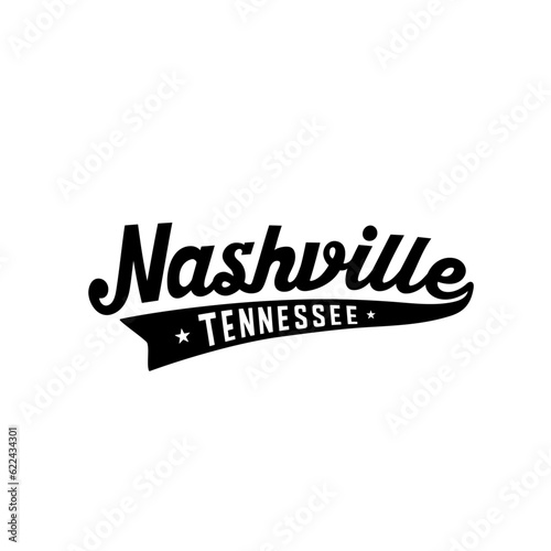 Nashville lettering design. Nashville, Tennessee typography design. Vector and illustration.