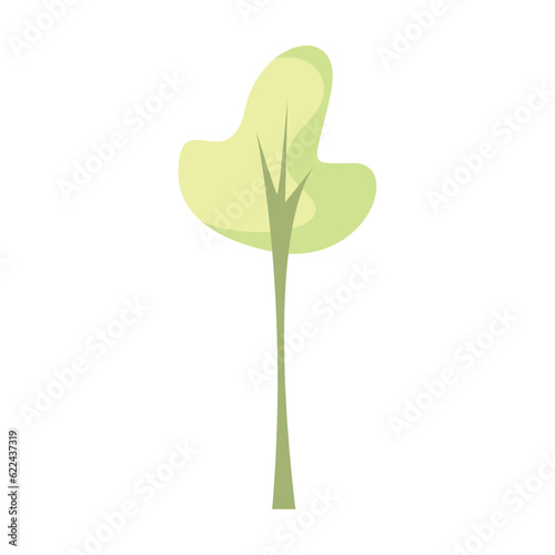 Isolated colored tree icon flat style Vector