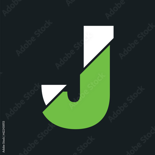 J letter bold and modern logo template. J letter typeface is professional and memorable. Use brand-relevant colors in the Alphabet. “J” letter to create a broken impression. J logotype is simple.