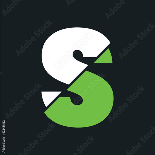 S letter bold and modern logo template. S letter typeface is professional and memorable. Use brand-relevant colors in the Alphabet. “S” letter to create a broken impression. S logotype is simple.