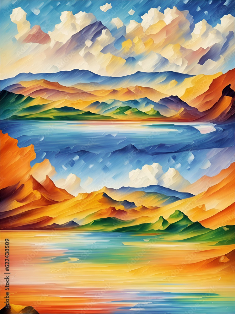 Meadow flowers landscape. AI genrated illustration Meadow flowers landscape. AI genrated illustration