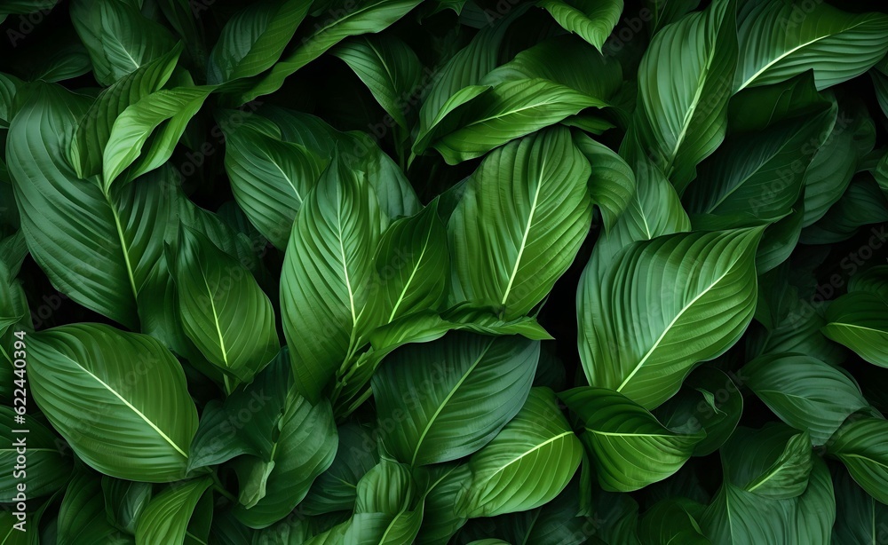 Green Leaves of Philodendron, abstract green texture, nature background, tropical leaf. Generative AI. Green Leaves of Philodendron, abstract green texture, nature background, tropical leaf. Generative AI.