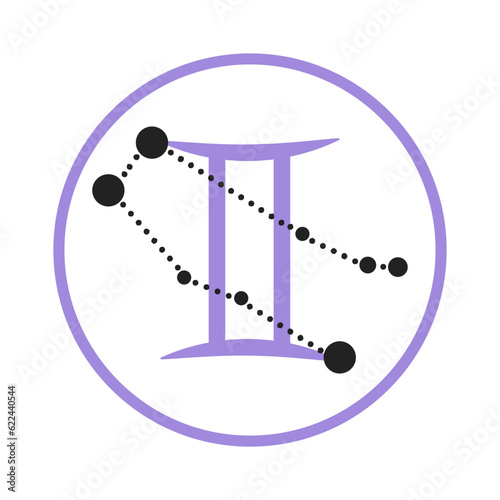 zodiac signs symbol and constellation of gemini