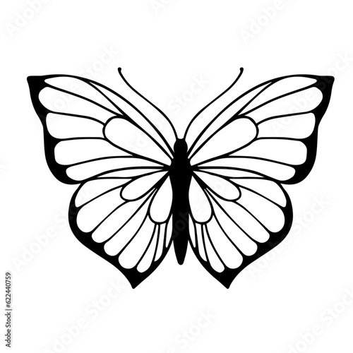 Sketch of a decorative butterfly, night moth.Vector graphics. © Екатерина Якубович