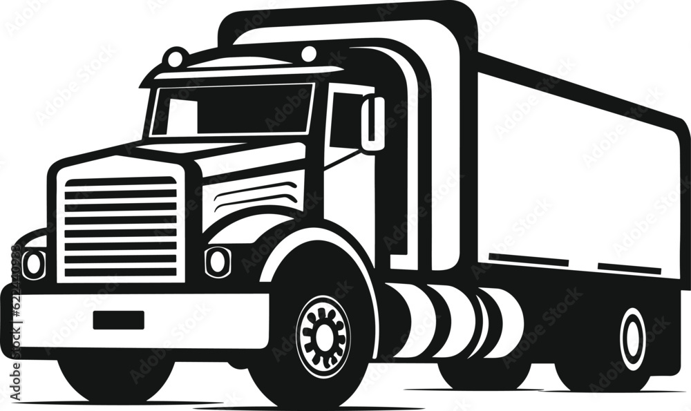 Fast shipping delivery truck vector illustration for apps and websites, delivery icon isolated on white background