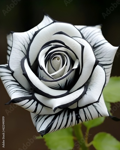 white rose on black